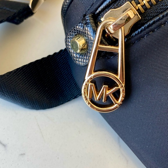 Michael Kors Black Fanny Pack with Gold Accents - Picture 3 of 4